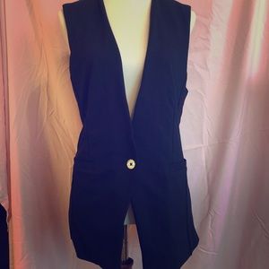 Long Black Vest
